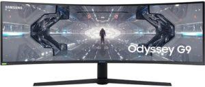 SAMSUNG 49-inch Odyssey G9 monitor for gaming and graphic design